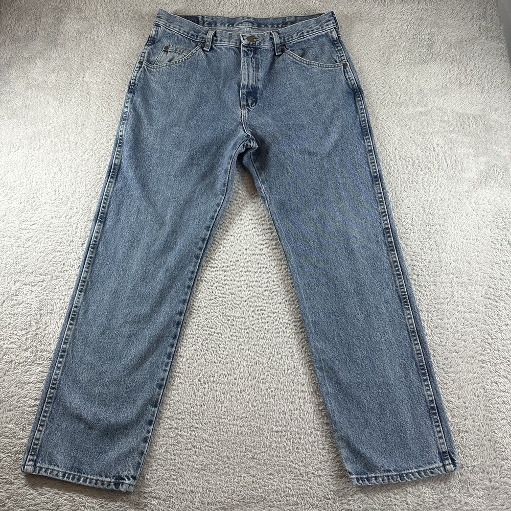 VINTAGE Wrangler Jeans Mens 35x30 (Fits 33x28) Relaxed‎ Fit 100% Cotton